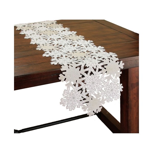 Shimmer Embroidered Collection Cutwork Table Runner, 54