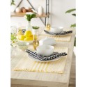 Design Import Stripes with Fringe Placemat, Set of 6