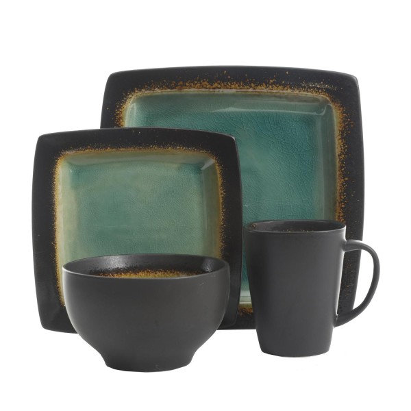 16-Piece Dinnerware Set, Turquoise