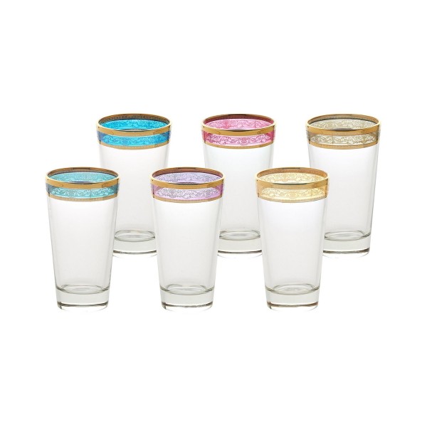 Collection Multicolor Highball Glasses, Set of 6