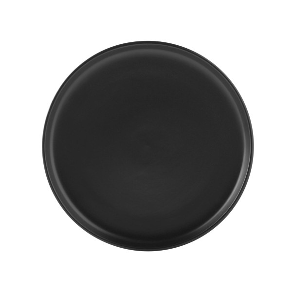 Matte Black Stoneware Salad Plate