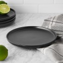 Matte Black Stoneware Salad Plate