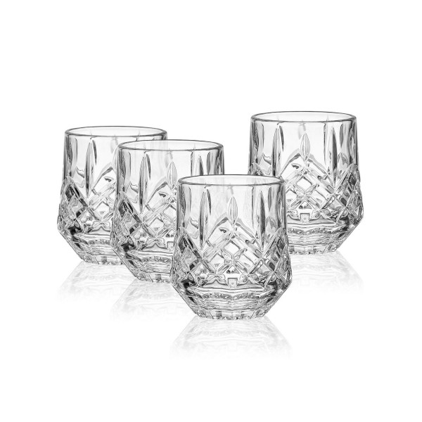 11 Ounce Double Old Fashion Drinking Glass 4-Piece Set