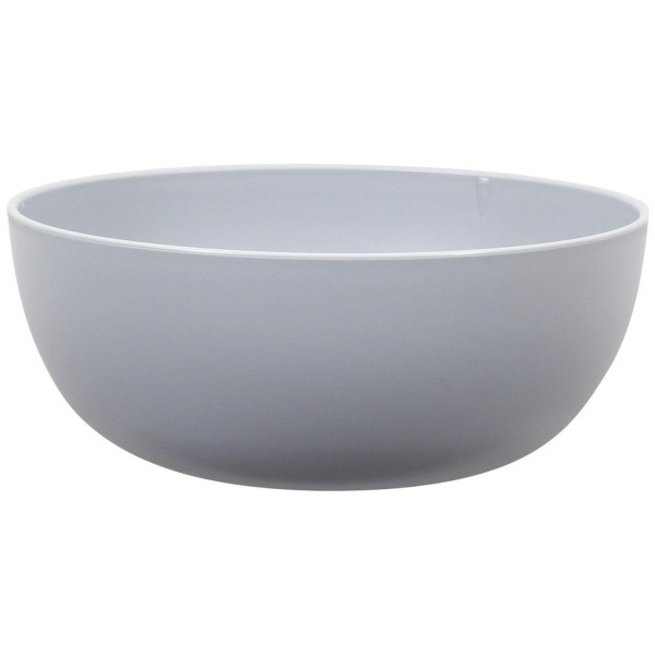 Gray Round Plastic Cereal Bowl, 38-Ounce