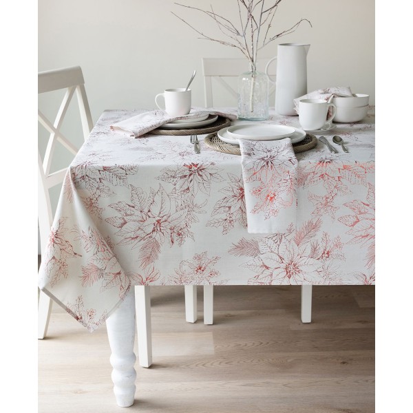 Glistening Poinsettias Table Linens Collection