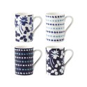 Floral Mug Set, 4 Piece