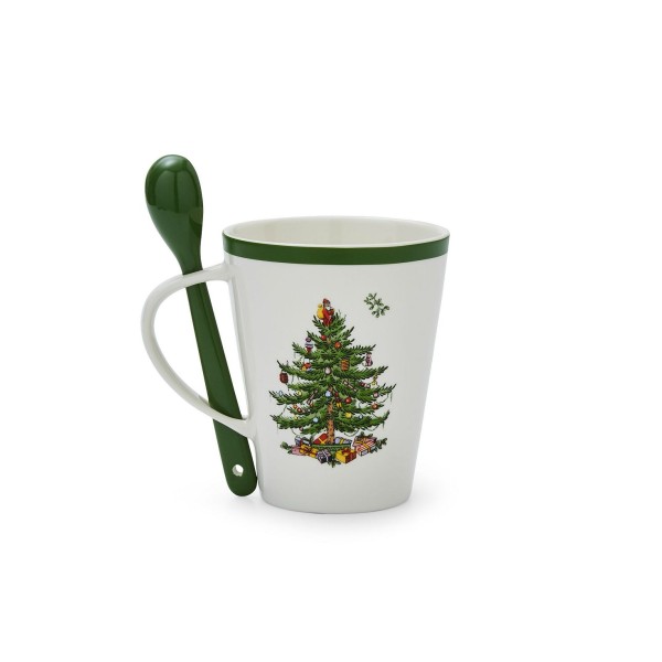 Christmas Tree Mug and Spoon Set, 2 Piece