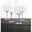 Set of 4 Black-Cased Stem Wine Glasses