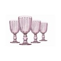 Modern Vintage Red Wine Glasses, Set of Four