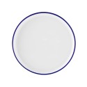 Blue Rim Stoneware Salad Plate