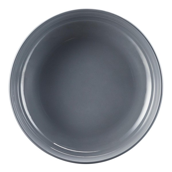 Stoneware Round Gray Dinner Bowl