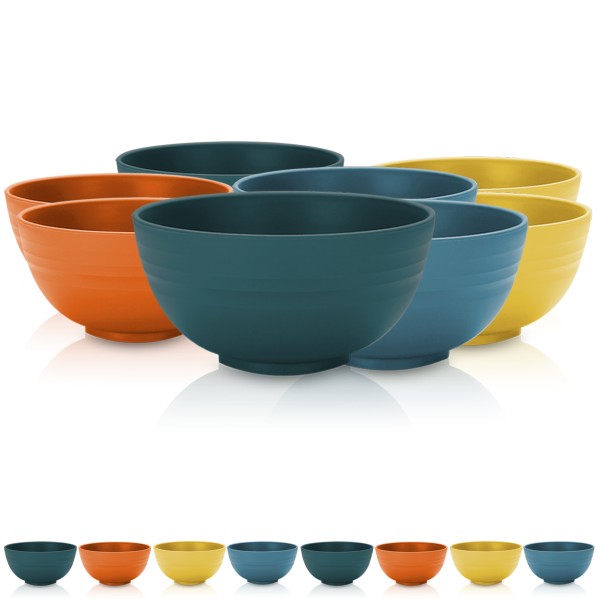 Cereal Bowls 8 Pieces, Unbreakable