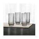 Smoked Fluted Highball Glasses, Set of 4