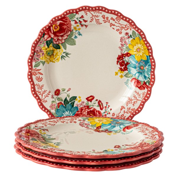 Fancy Flourish Stoneware Dinner Plate