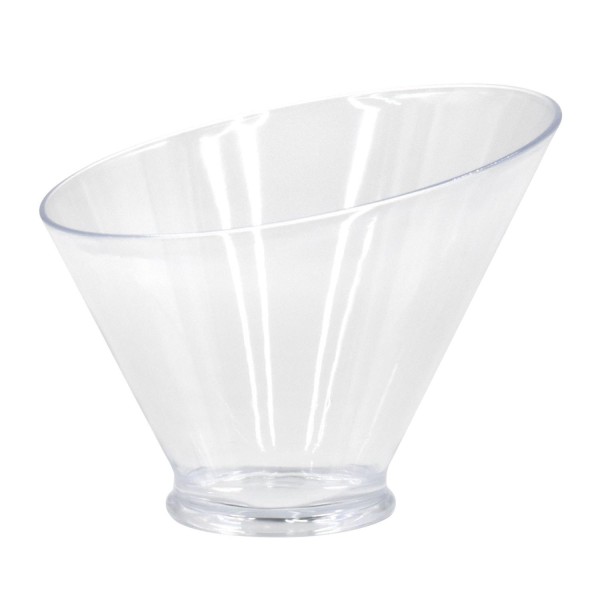 Curved Plastic Candy Bowl, Clear 6.5